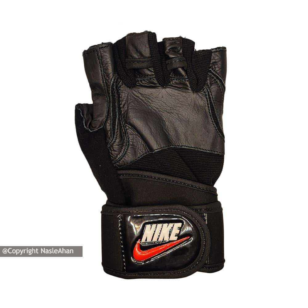 دستکش بدنسازی چرمی طرح Nike دستکش بدنسازی چرمی طرح Nike