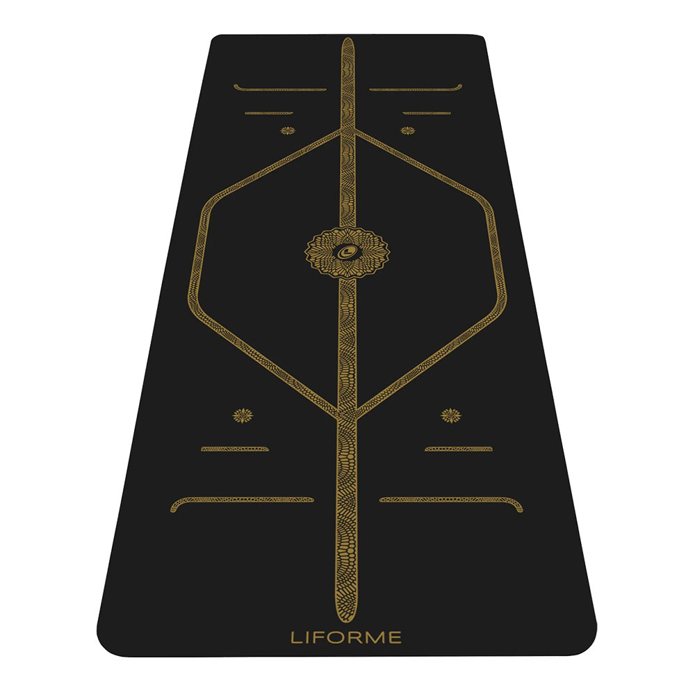 مت تمرین یوگا PU لایفرمی مدل Liforme Black & Gold