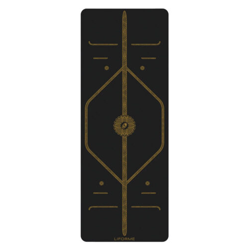 مت تمرین یوگا PU لایفرمی مدل Liforme Black & Gold