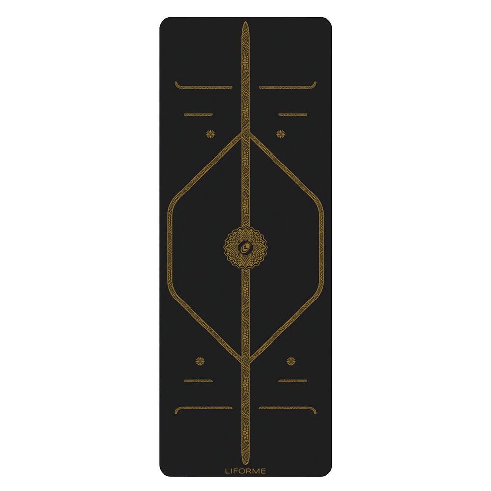 مت تمرین یوگا PU لایفرمی مدل Liforme Black & Gold