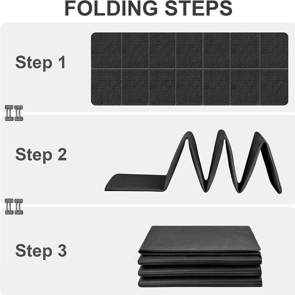 مت تمرین یوگا و پیلاتس تاشو TPE ضخامت 6 میلی متر مت تمرین یوگا و پیلاتس تاشو TPE ضخامت 6 میلی متر