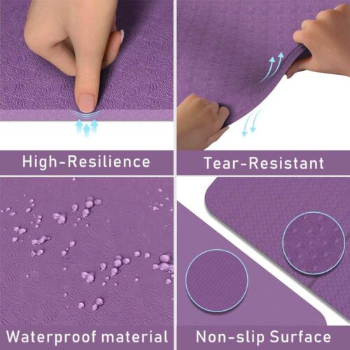 مت تمرین یوگا و پیلاتس تاشو TPE ضخامت 6 میلی متر مت تمرین یوگا و پیلاتس تاشو TPE ضخامت 6 میلی متر