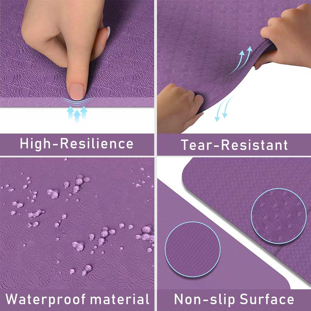 مت تمرین یوگا و پیلاتس تاشو TPE ضخامت 6 میلی متر مت تمرین یوگا و پیلاتس تاشو TPE ضخامت 6 میلی متر