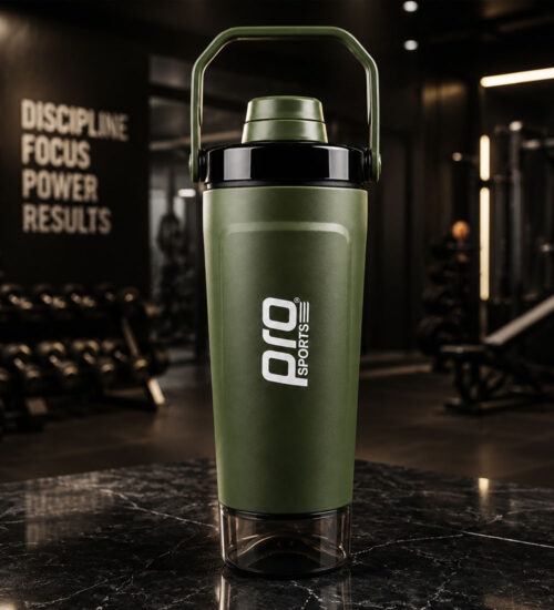 شیکر استیل دوجداره مدل PRO SPORT ظرفیت 0.6 لیتر شیکر استیل دوجداره مدل PRO SPORT ظرفیت 0.6 لیتر