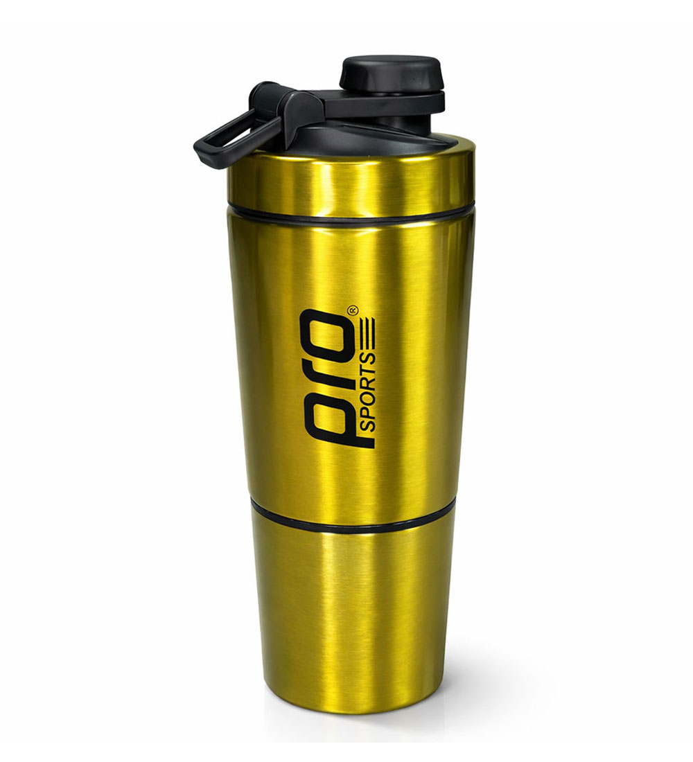 شیکر استیل دو تکه درپیچی مدل پرواسپرت ظرفیت ۰.۶ لیتر