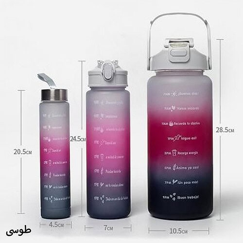 قمقمه ورزشی پاستیلی مدل سه قلو