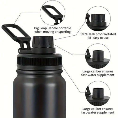 قمقمه فلزی مدل استیل دو جداره ظرفیت 1000ml