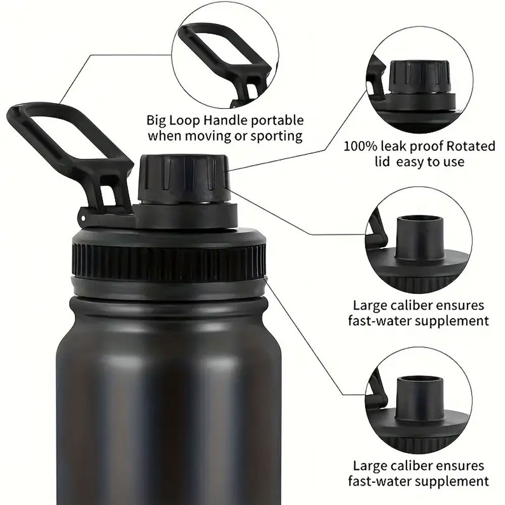 قمقمه فلزی مدل استیل دو جداره ظرفیت 1000ml