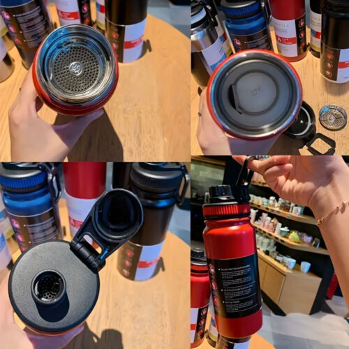 قمقمه فلزی مدل استیل دو جداره ظرفیت 1000ml