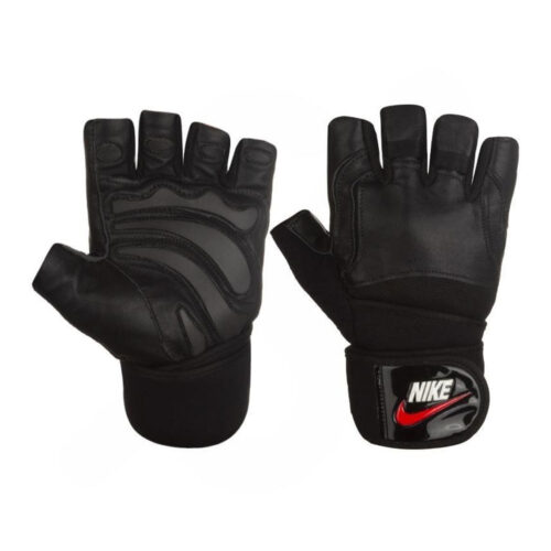 دستکش بدنسازی چرمی طرح Nike دستکش بدنسازی چرمی طرح Nike