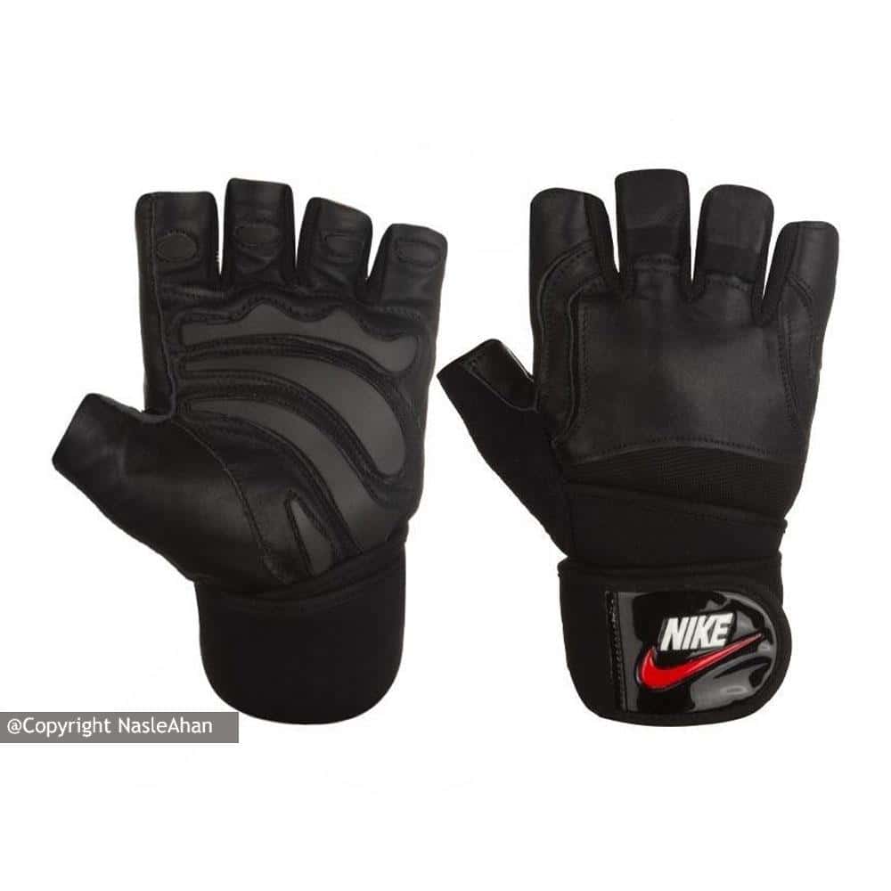 دستکش بدنسازی چرمی طرح Nike دستکش بدنسازی چرمی طرح Nike