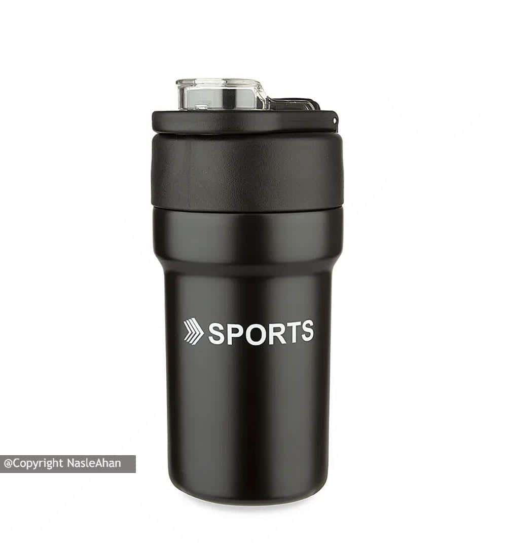 قمقمه استیل دوجداره مدل sport ظرفیت ۰.۵ لیتر