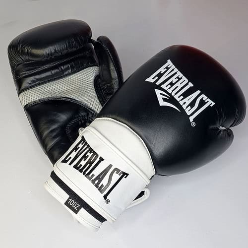 دستکش بوکس چرم مدل EVERLAST مشکی