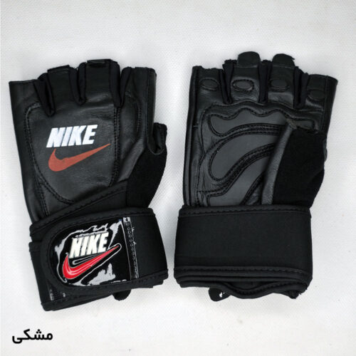 دستکش بدنسازی چرمی طرح Nike
