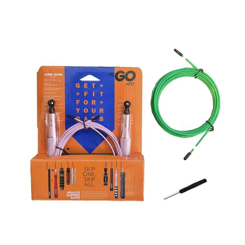 طناب سرعتی آلومینیومی مدل بلبرینگ دار برند Go+Fit