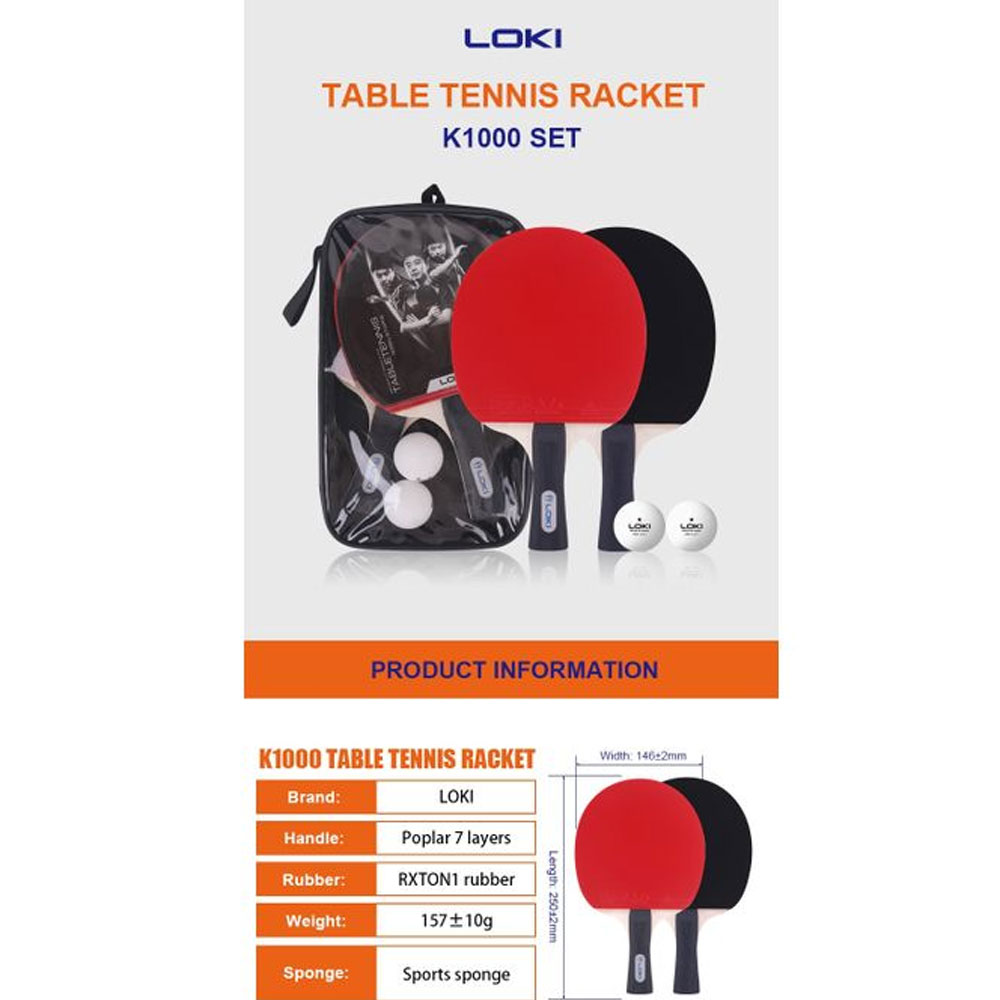 راکت پینگ پنگ لوکی K1000 جفتی
