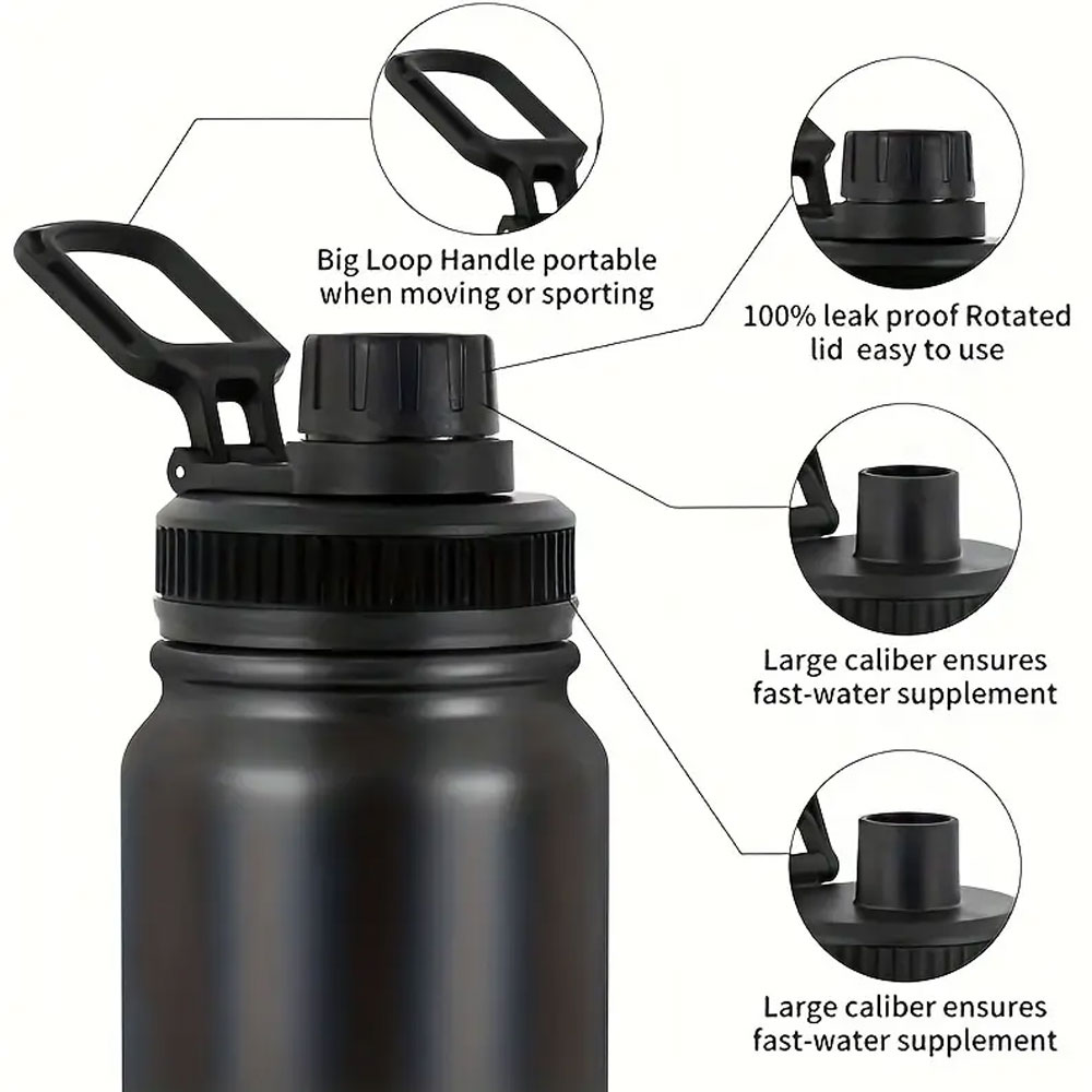 قمقمه فلزی مدل استیل دو جداره ظرفیت 1000ml