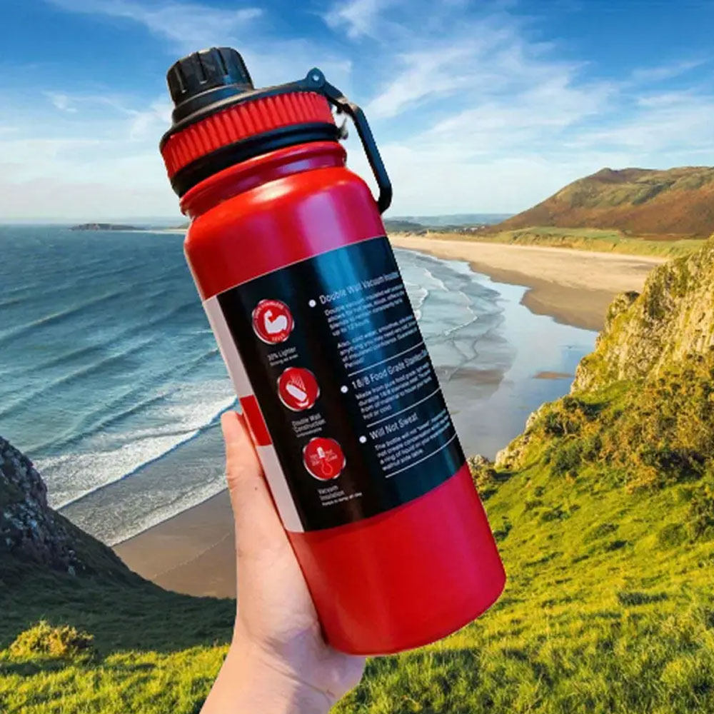 قمقمه فلزی مدل استیل دو جداره ظرفیت 1000ml