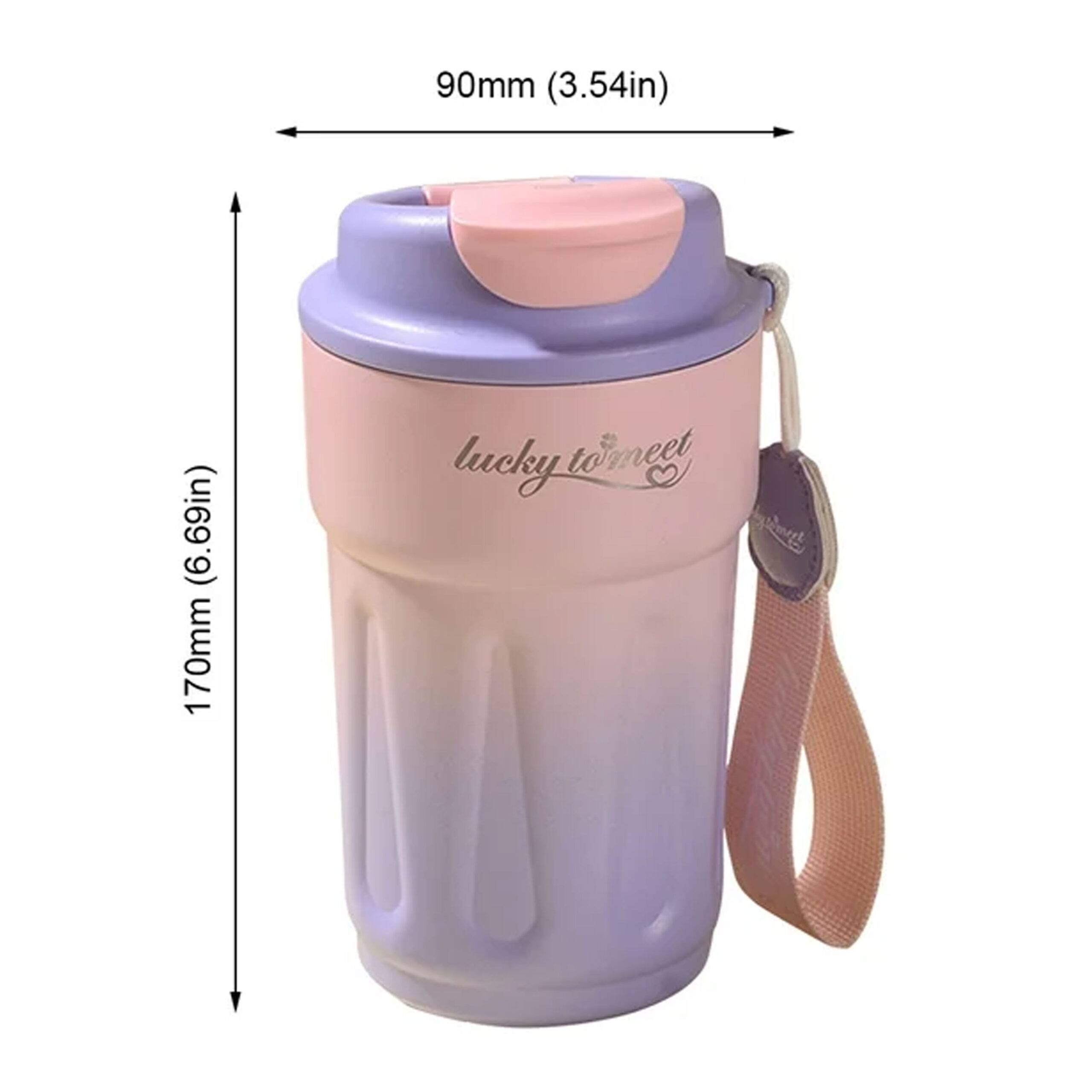 تراول ماگ مدل Lucky دماسنج دار ظرفیت 420ml تراول ماگ مدل Lucky دماسنج دار ظرفیت 420ml