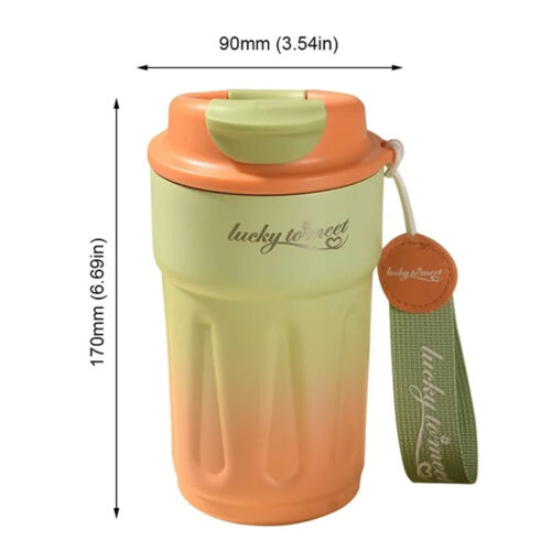 تراول ماگ مدل Lucky دماسنج دار ظرفیت 420ml تراول ماگ مدل Lucky دماسنج دار ظرفیت 420ml