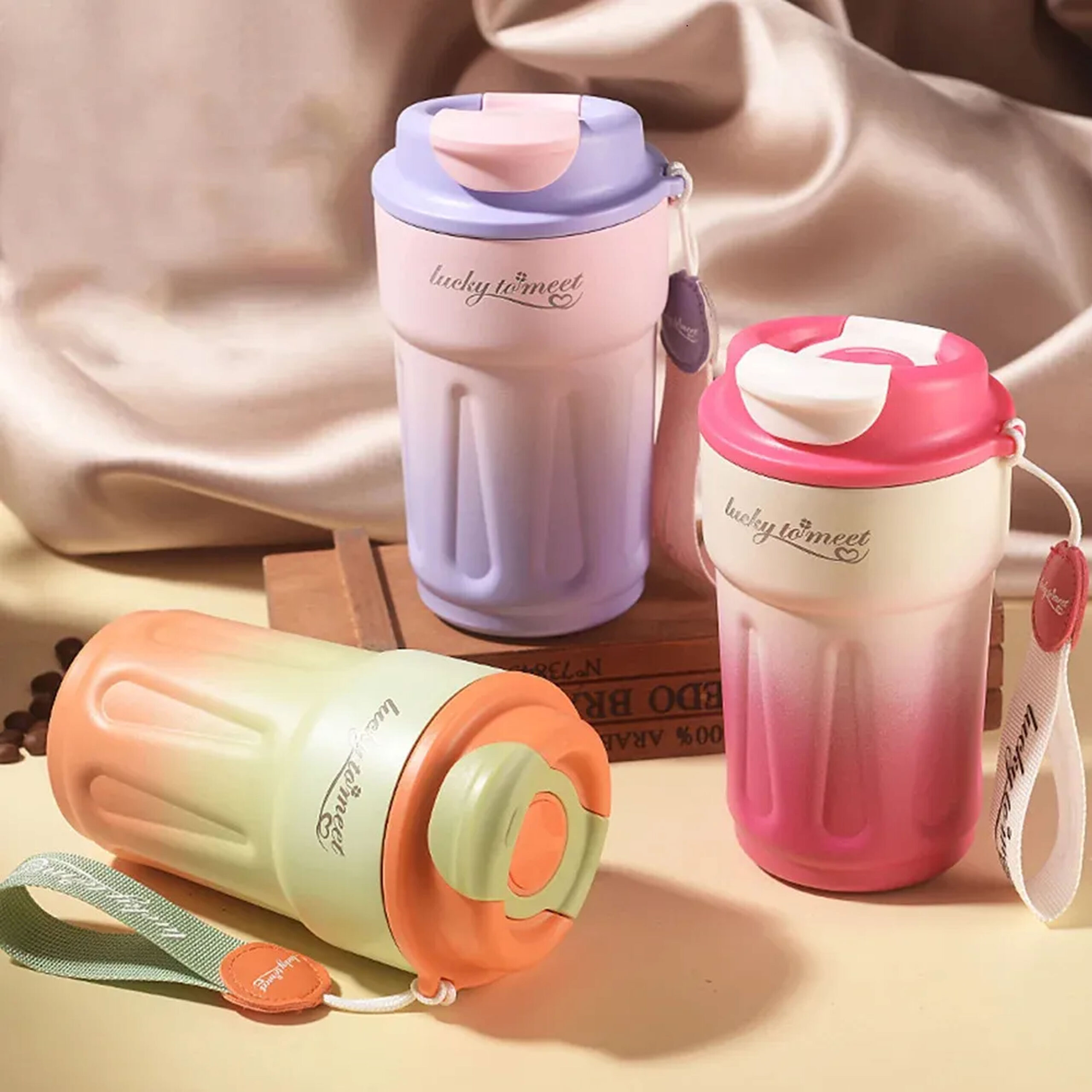 تراول ماگ مدل Lucky دماسنج دار ظرفیت 420ml تراول ماگ مدل Lucky دماسنج دار ظرفیت 420ml