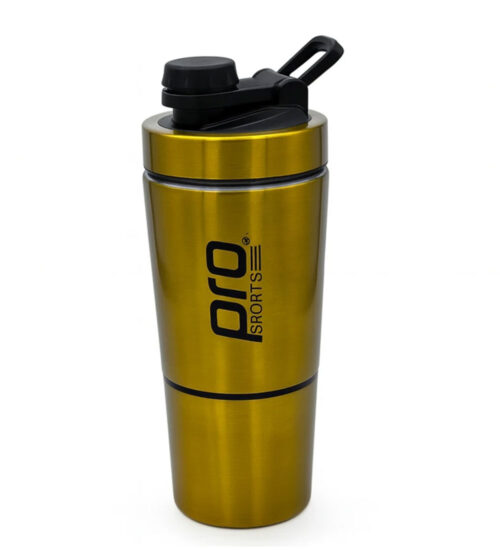 شیکر استیل دو تکه درپیچی مدل پرواسپرت ظرفیت 0.6 لیتر شیکر استیل دو تکه درپیچی مدل پرواسپرت ظرفیت 0.6 لیتر