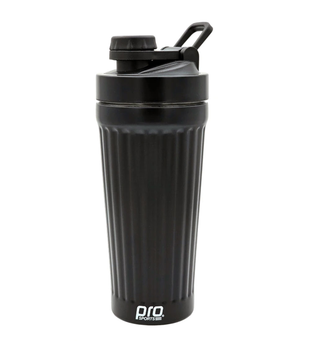 شیکر استیل درپیچی مدل پرواسپرت ظرفیت 0.75 لیتر