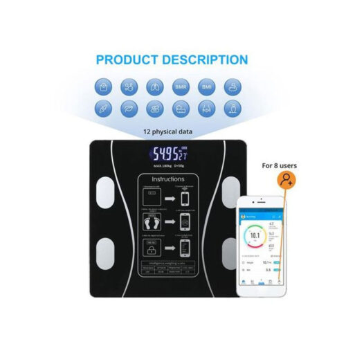 ترازوی هوشمند بلوتوثی چندمنظوره قابل شارژ ترازوی هوشمند بلوتوثی چندمنظوره قابل شارژ