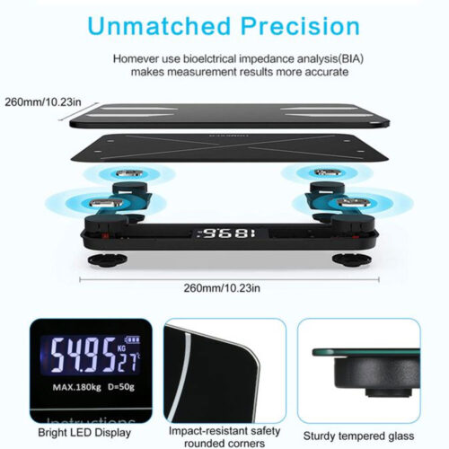 ترازوی هوشمند بلوتوثی چندمنظوره قابل شارژ ترازوی هوشمند بلوتوثی چندمنظوره قابل شارژ