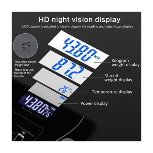 ترازوی هوشمند بلوتوثی چندمنظوره قابل شارژ ترازوی هوشمند بلوتوثی چندمنظوره قابل شارژ