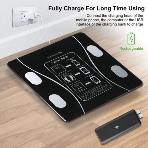 ترازوی هوشمند بلوتوثی چندمنظوره قابل شارژ ترازوی هوشمند بلوتوثی چندمنظوره قابل شارژ