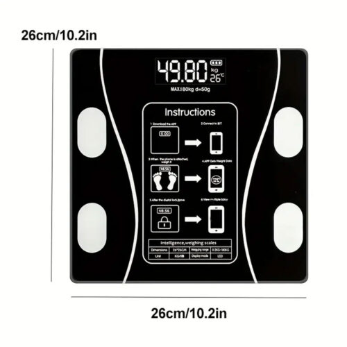 ترازوی هوشمند بلوتوثی چندمنظوره قابل شارژ ترازوی هوشمند بلوتوثی چندمنظوره قابل شارژ