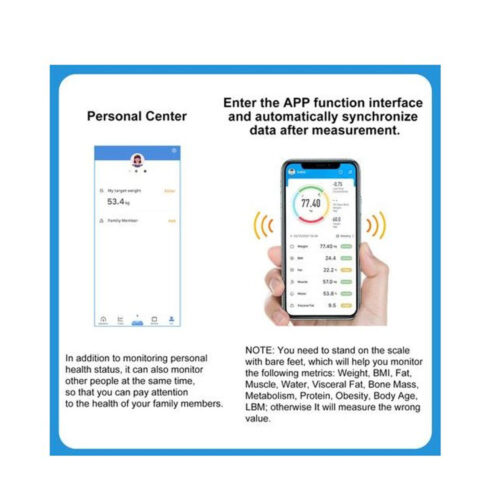 ترازوی هوشمند بلوتوثی چندمنظوره قابل شارژ ترازوی هوشمند بلوتوثی چندمنظوره قابل شارژ
