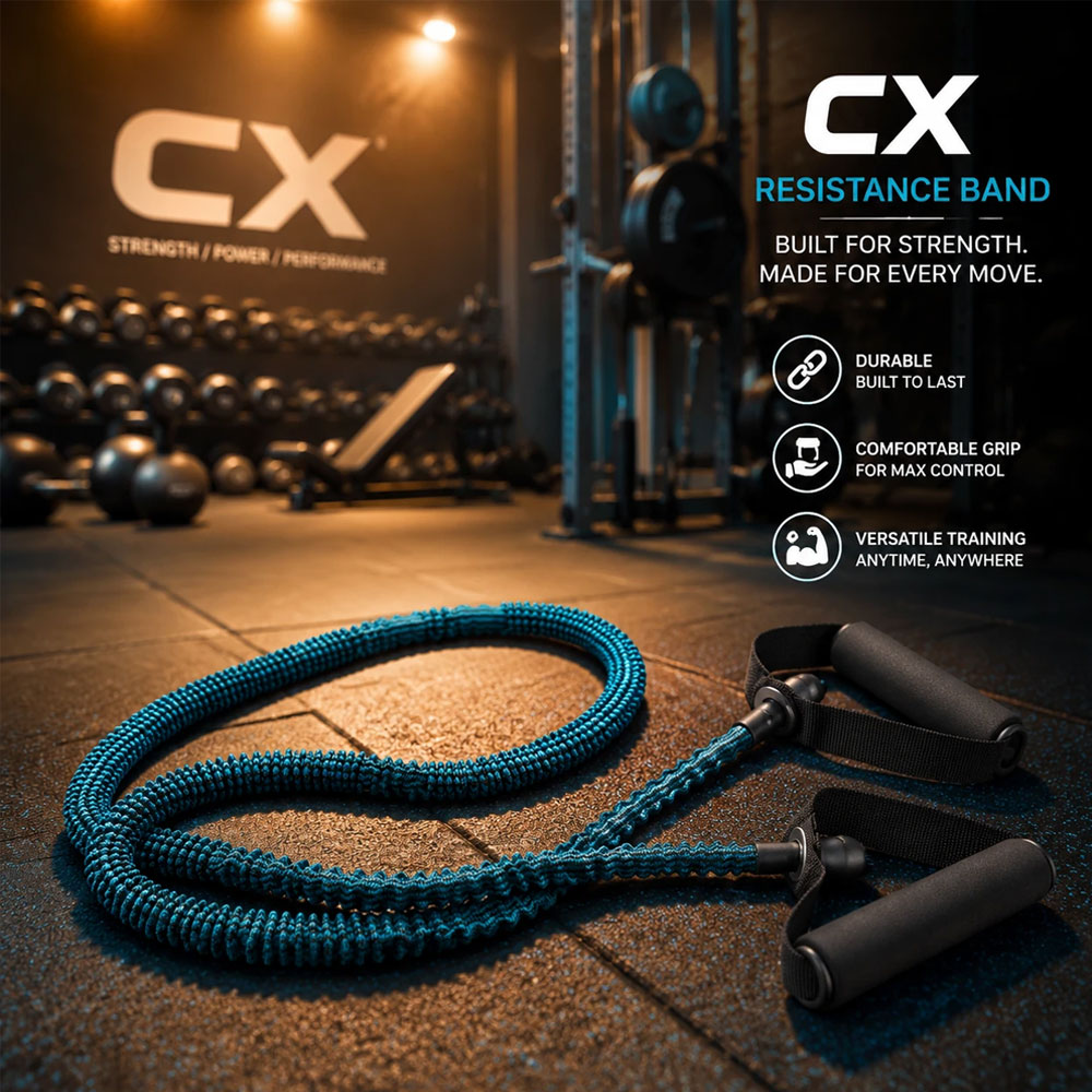 کش تمرین بدنسازی مدل CX روکش دار طول 1.5 متر کش تمرین بدنسازی مدل CX روکش دار طول 1.5 متر