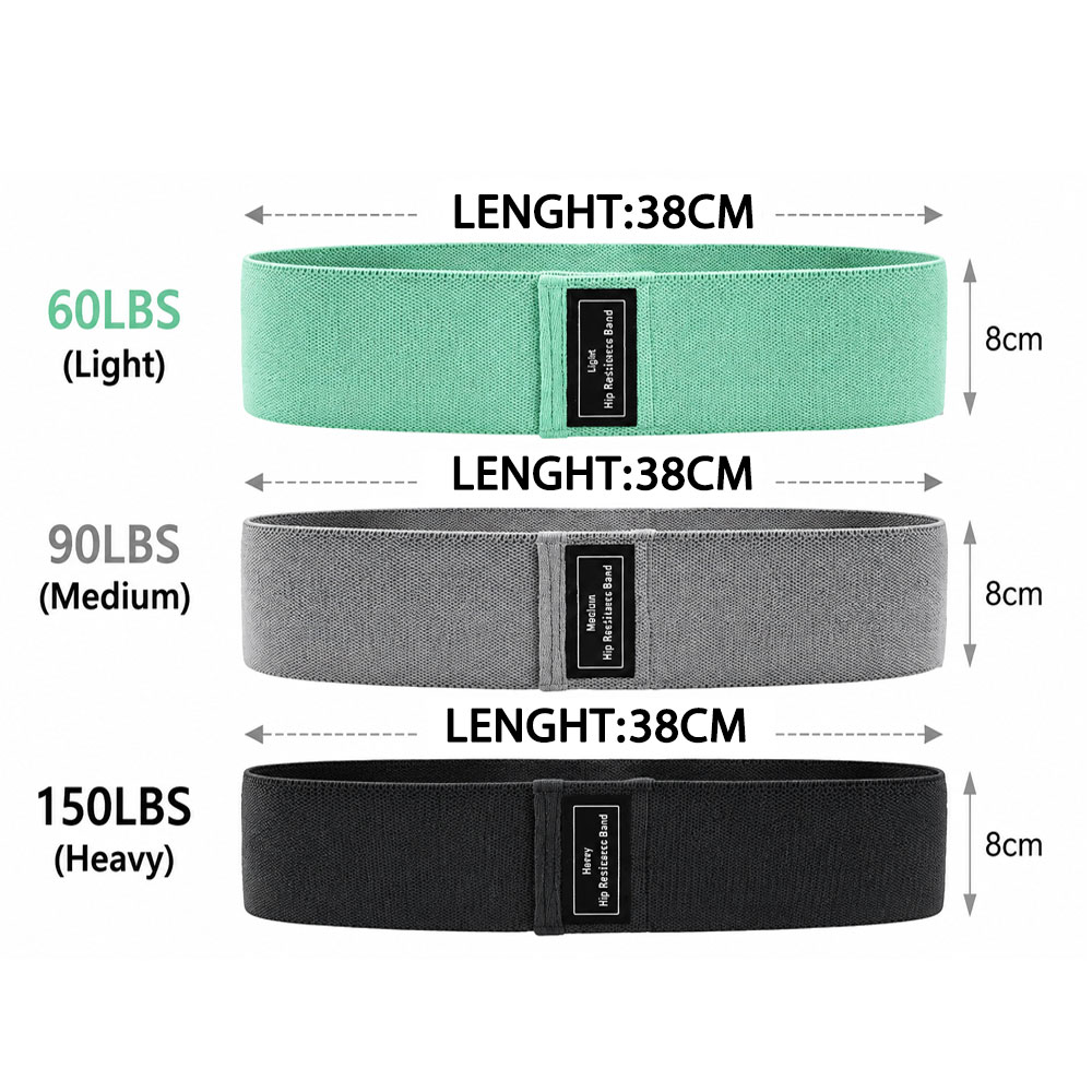 کش لوپ پارچه ای مدل Sport Plus Hip Band پک سه عددی کش لوپ پارچه ای مدل Sport Plus Hip Band پک سه عددی