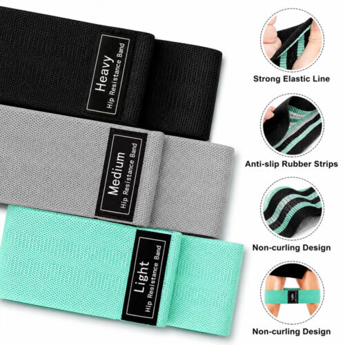 کش لوپ پارچه ای مدل Sport Plus Hip Band پک سه عددی کش لوپ پارچه ای مدل Sport Plus Hip Band پک سه عددی