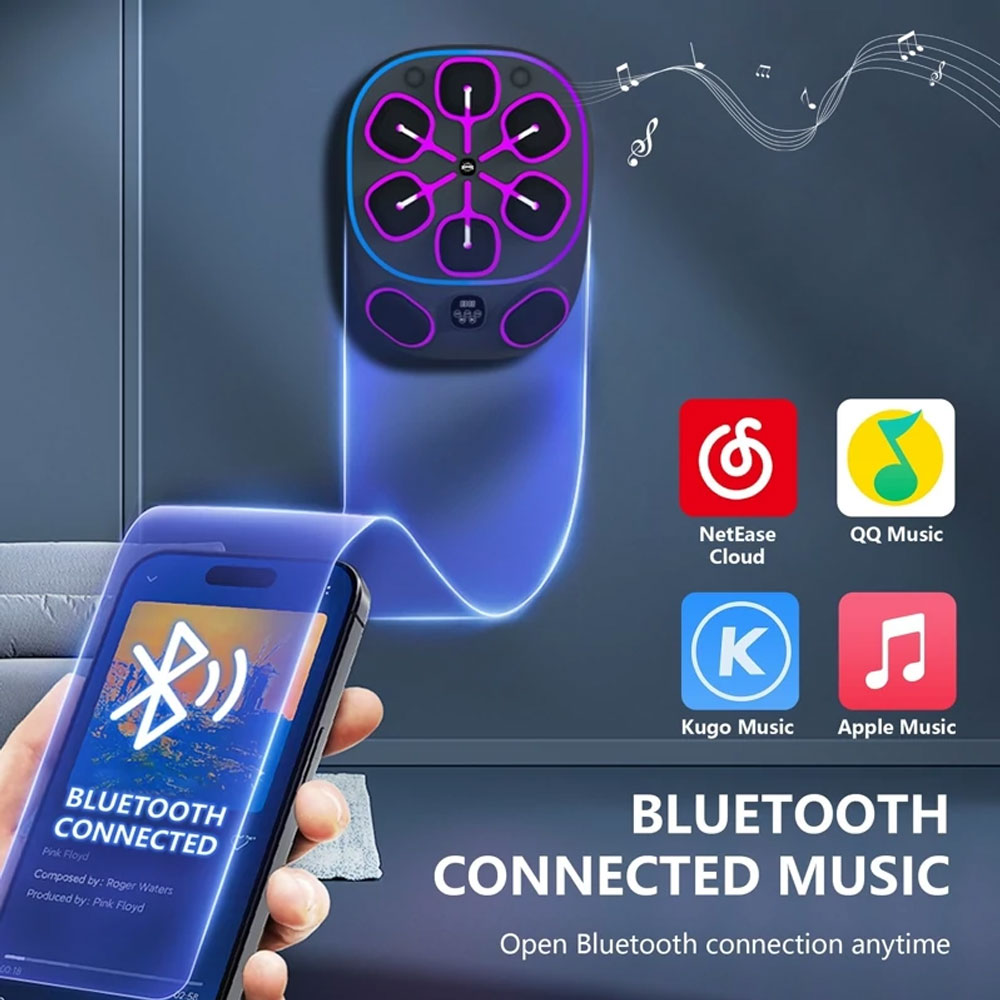 کیسه بوکس دیواری موزیکال هوشمند مدل MT-10 کیسه بوکس دیواری موزیکال هوشمند مدل MT-10