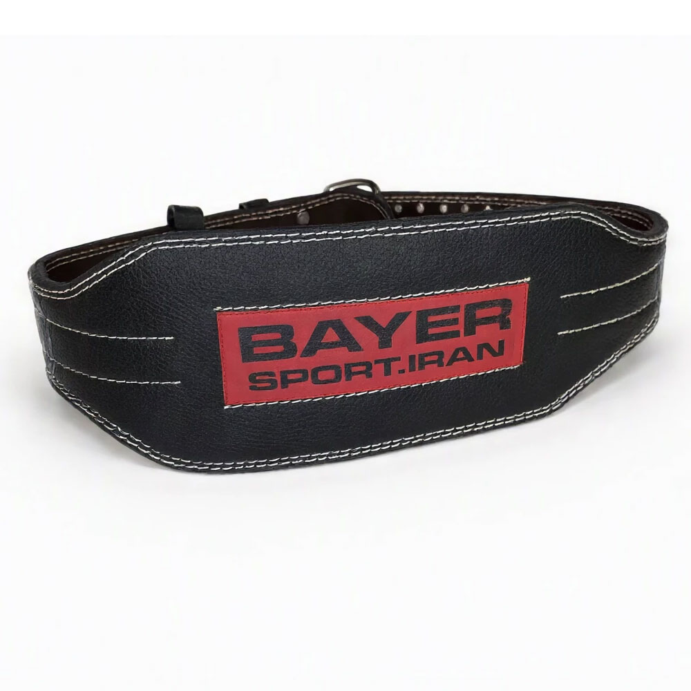 کمربند بدنسازی تمام چرم Bayer عرض 13.5cm