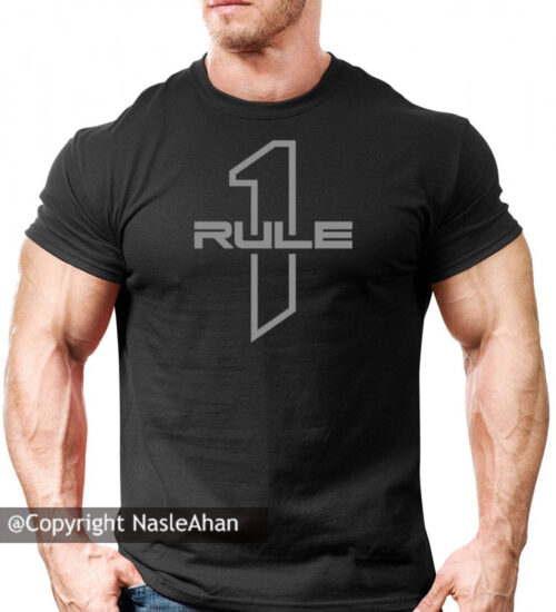 تیشرت مشکی مدل Rule1