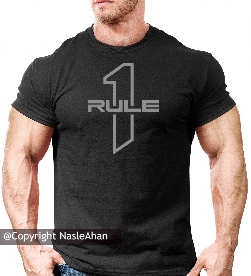 تیشرت مشکی مدل Rule1